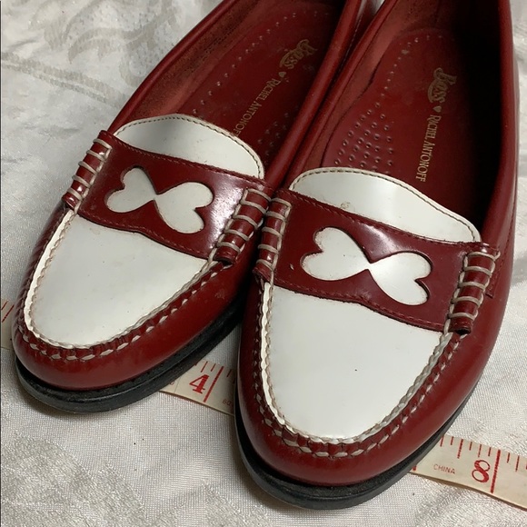Bass Shoes - Lovely red and white bass loafers